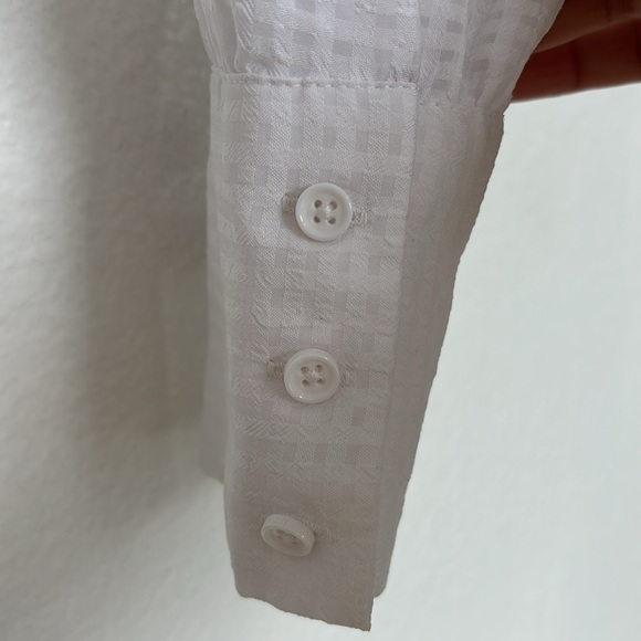 A/X ARMANI EXCHANGE slightly  semi sheer white shirt dress in size 4 - Picture 5 of 8